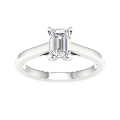 64033 - emerald solitaire engagement ring