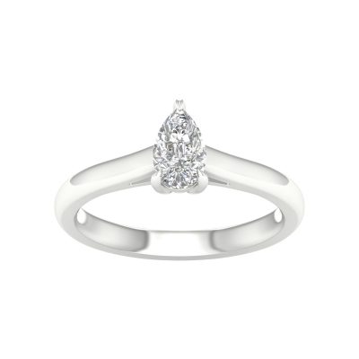64037 - pear solitaire engagement ring