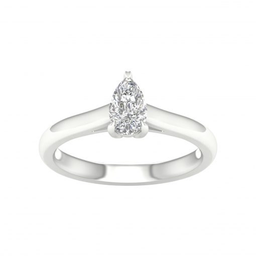 64037 - pear solitaire engagement ring
