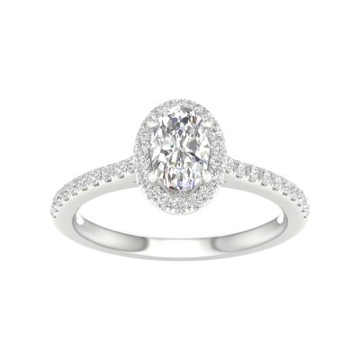 64061 - oval halo engagement ring