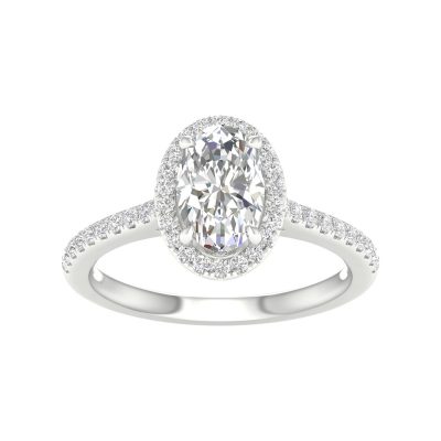 64062 - oval halo engagement ring