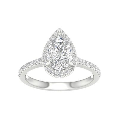 64066 - pear halo engagement ring