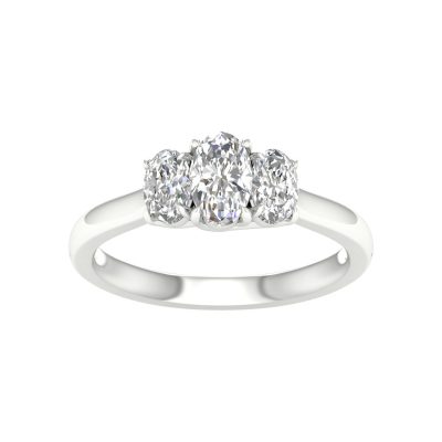 64102 - oval 3 stone engagement ring