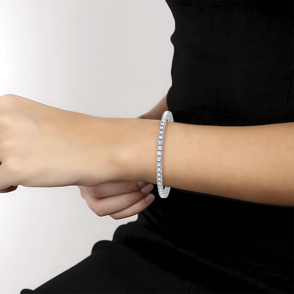 14K 7.04CT Lab Grown DIAMOND BRACELET - Image 3