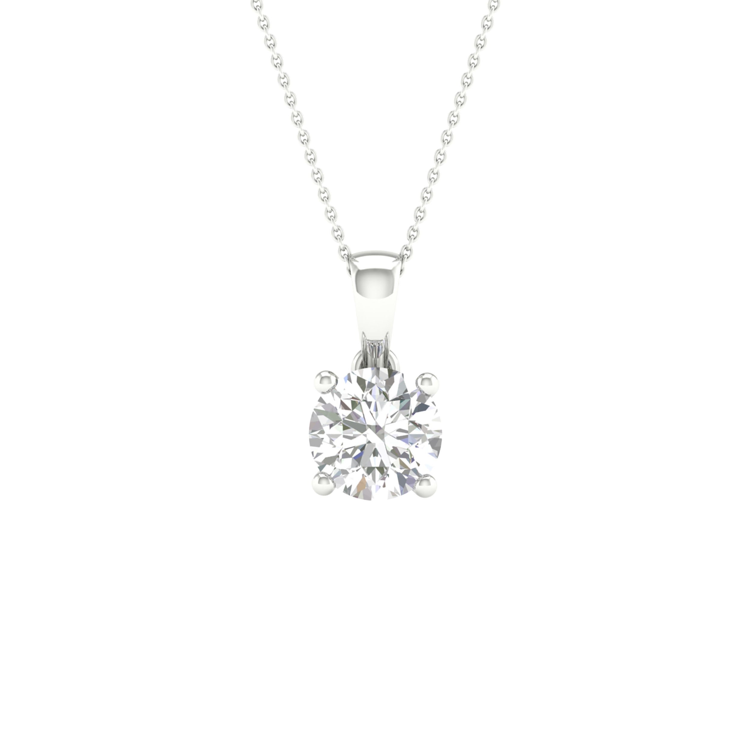 14K 1.00CT Certified Lab Grown Diamond Pendant