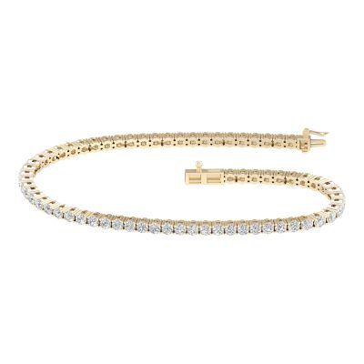 14K 4.00CT Certified Lab Grown Diamond Bracelet ( IGI Certified )