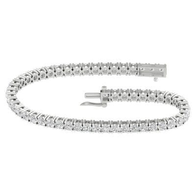 14K 7.00CT Certified Lab Grown Diamond Bracelet ( IGI Certified )