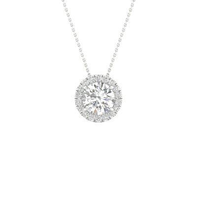 14K 1.15CT Certified Lab Grown Diamond Pendant ( IGI Certified )
