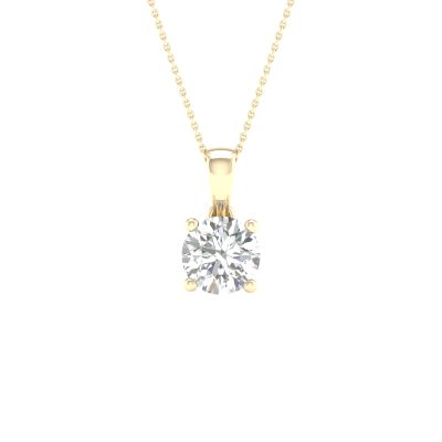 14K 1.00CT Certified Lab Grown Diamond Pendant