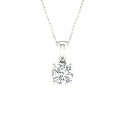 14K 1.00CT Certified Lab Grown Diamond Pendant ( IGI Certified )