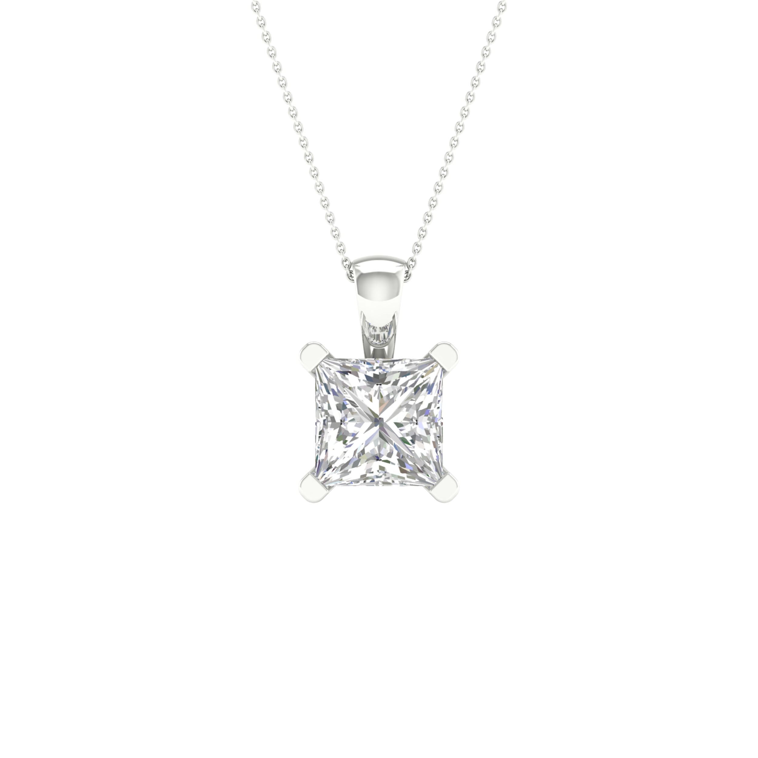 14K 2.00CT Certified Lab Grown Diamond Pendant ( IGI Certified )
