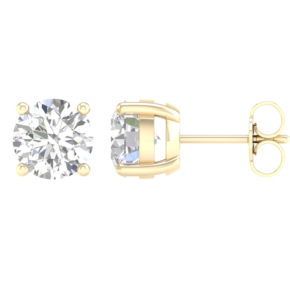 14K 1.00CT Certified Lab Grown Diamond Earring - Image 2