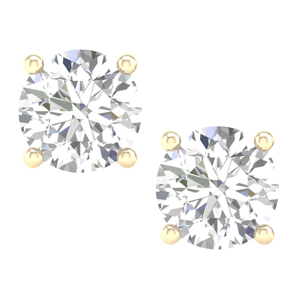 14K 1.00CT Certified Lab Grown Diamond Earring - Image 3