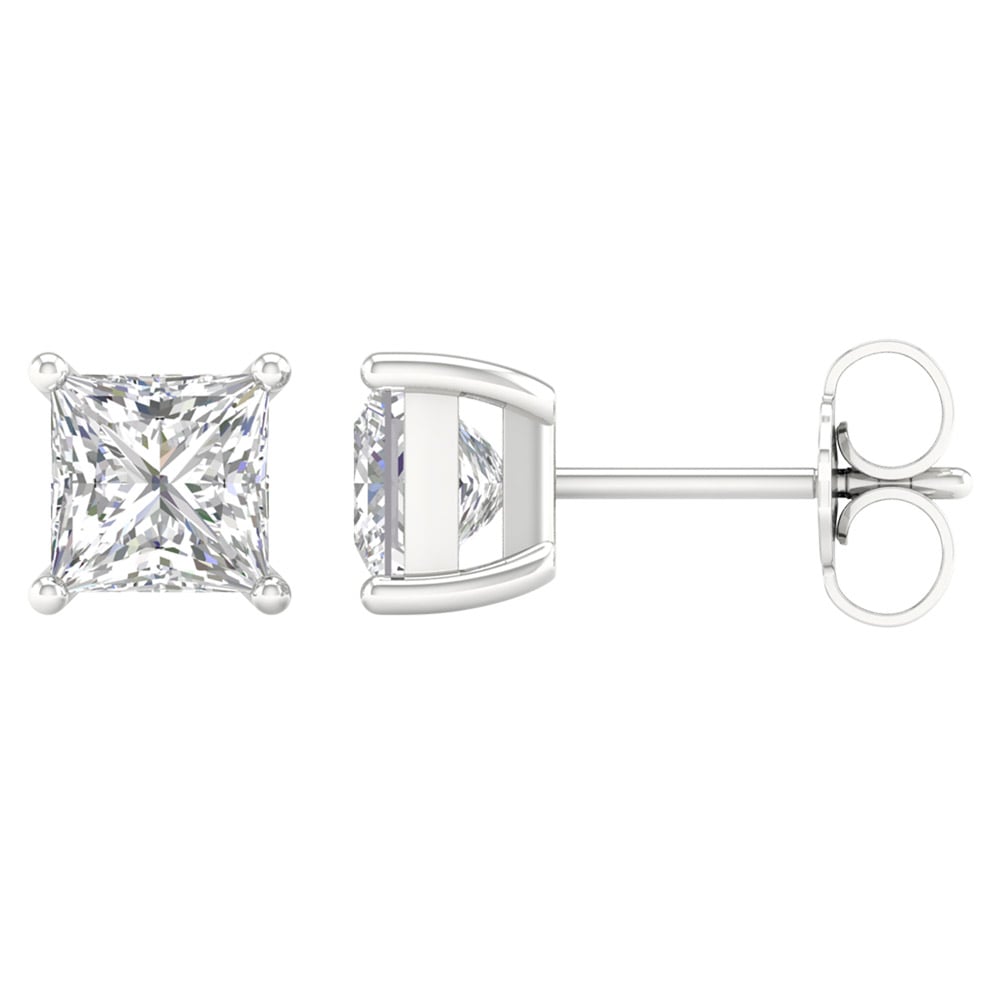 14K 2.00 CT Lab Grown Diamond Stud Earrings - Image 2