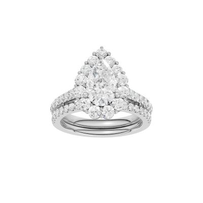 14K 2.50CT Certified Lab Grown Diamond Bridal Set