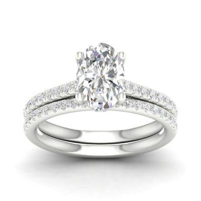 Platinum 2.50CT Lab Diamond Bridal Ring