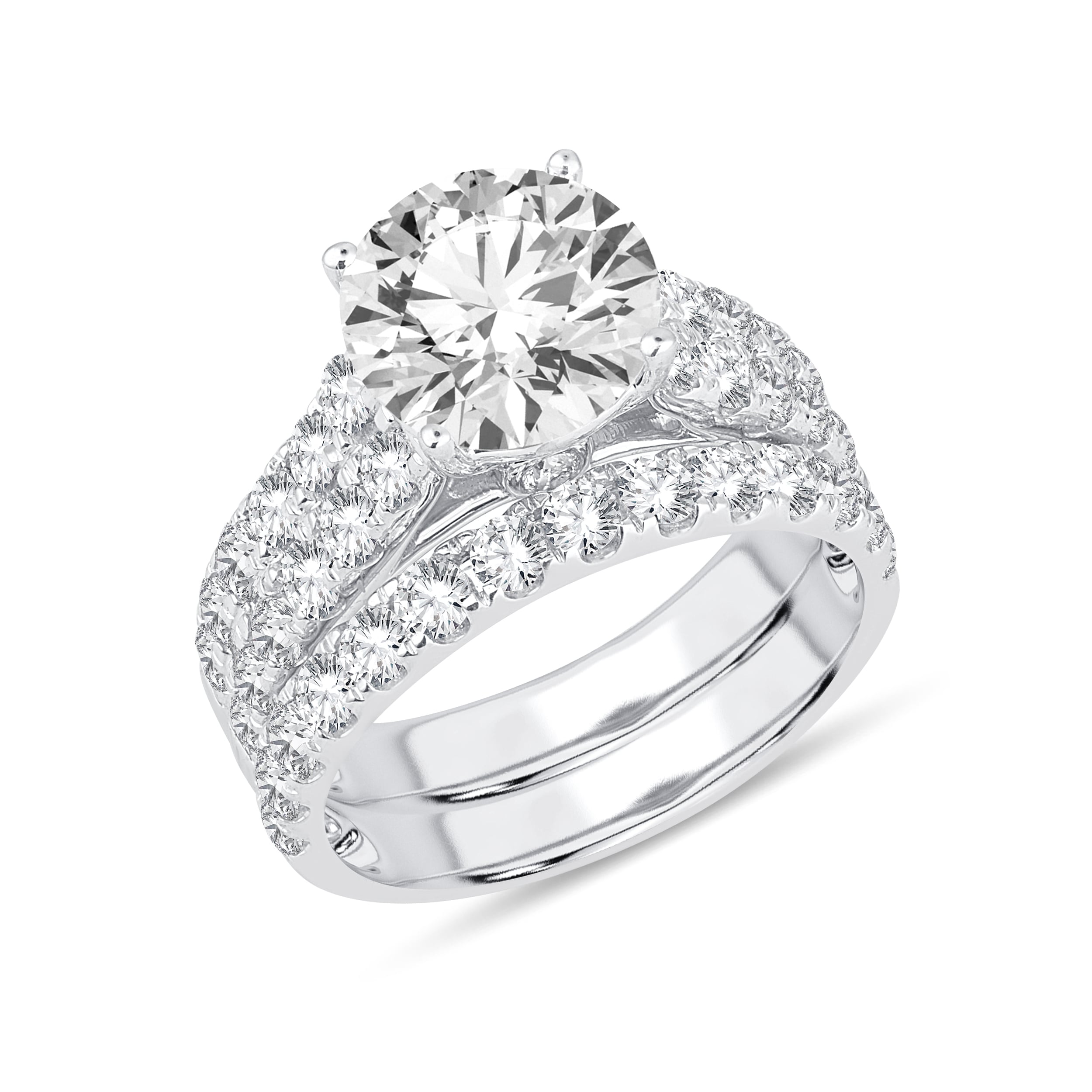 14K 5.00CT Lab Grown Bridal Set - Image 2