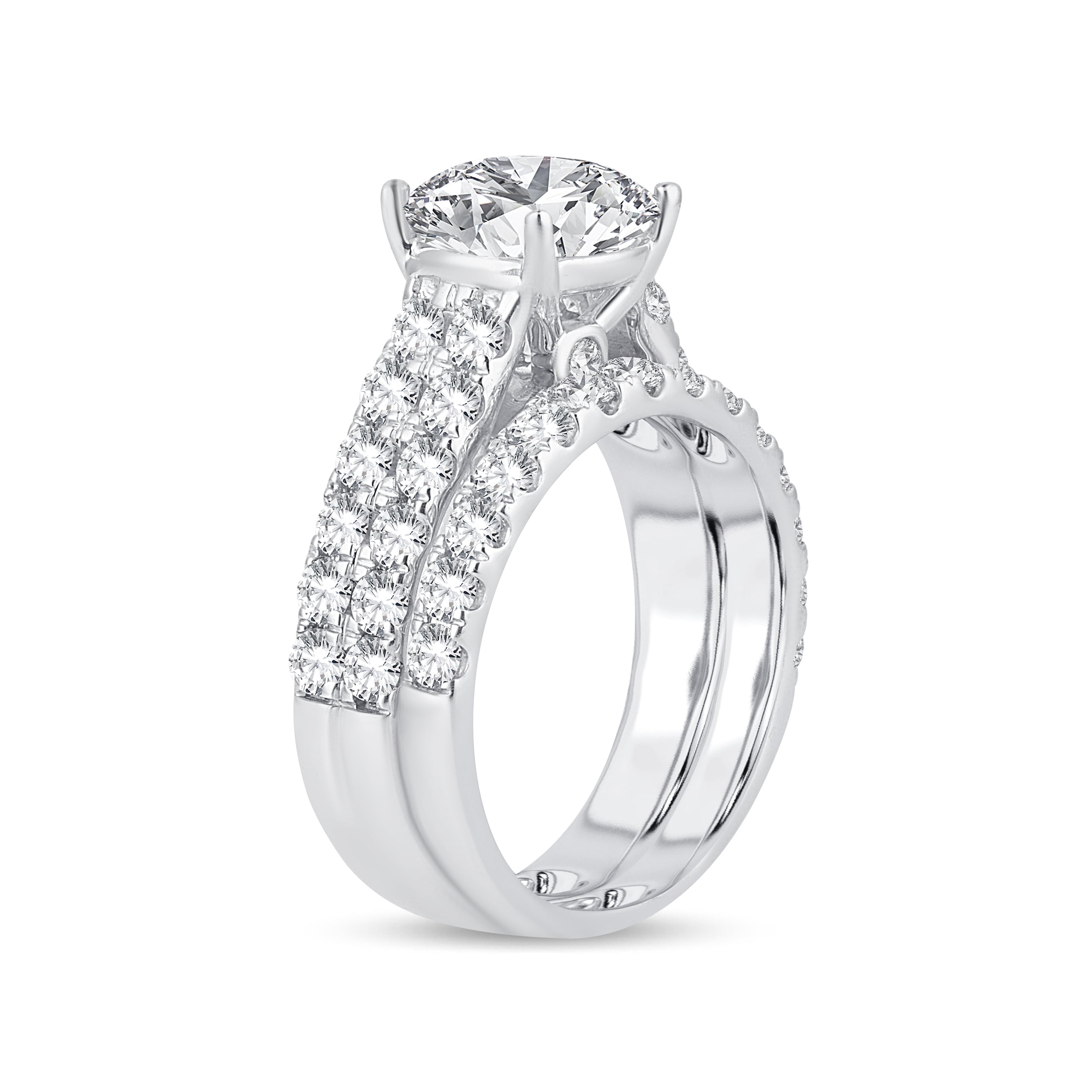 14K 5.00CT Lab Grown Bridal Set - Image 4