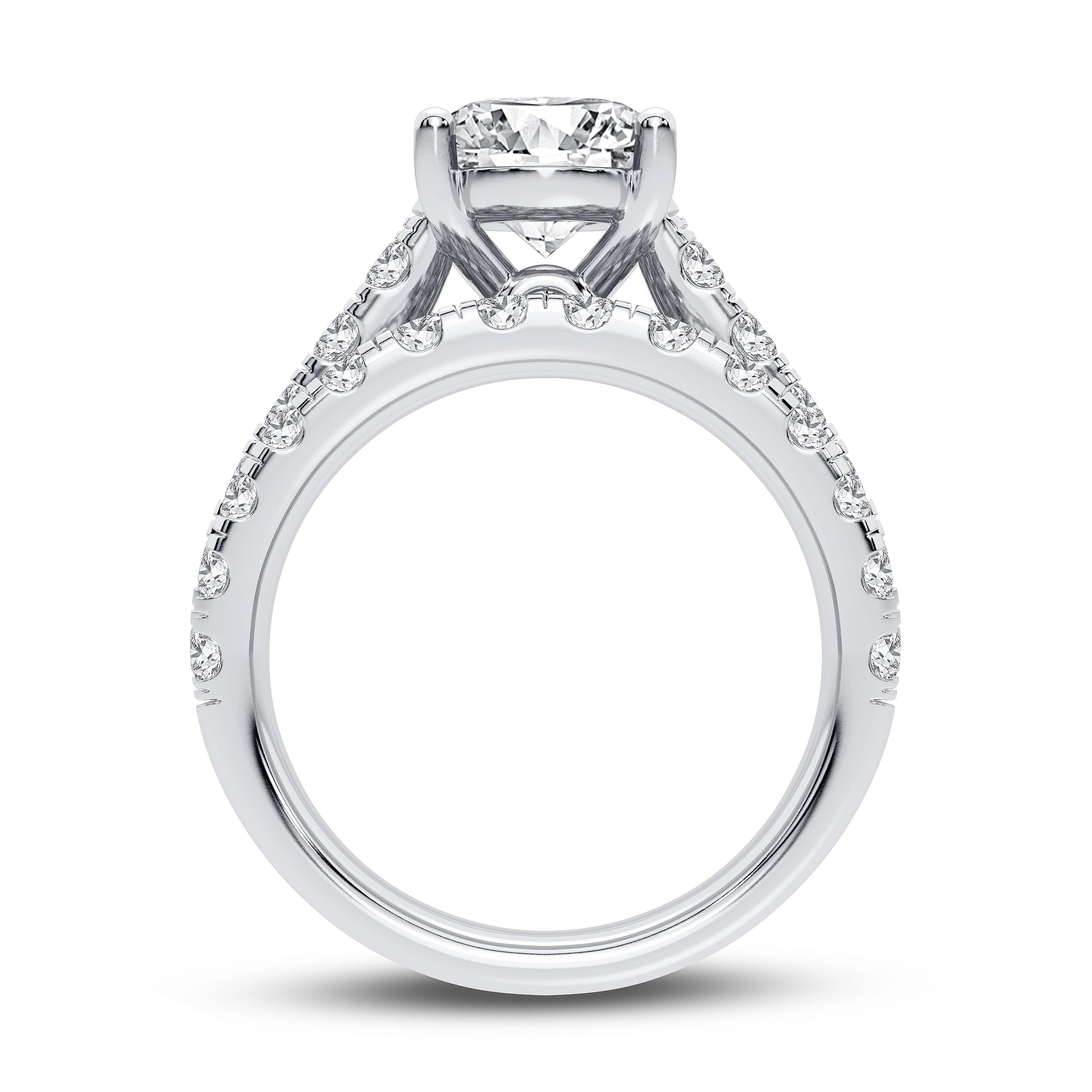 14K 5.00CT Certified Lab Grown Diamond Bridal Set - Image 3