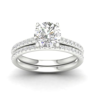 Platinum 2.50CT Lab Diamond Bridal Ring