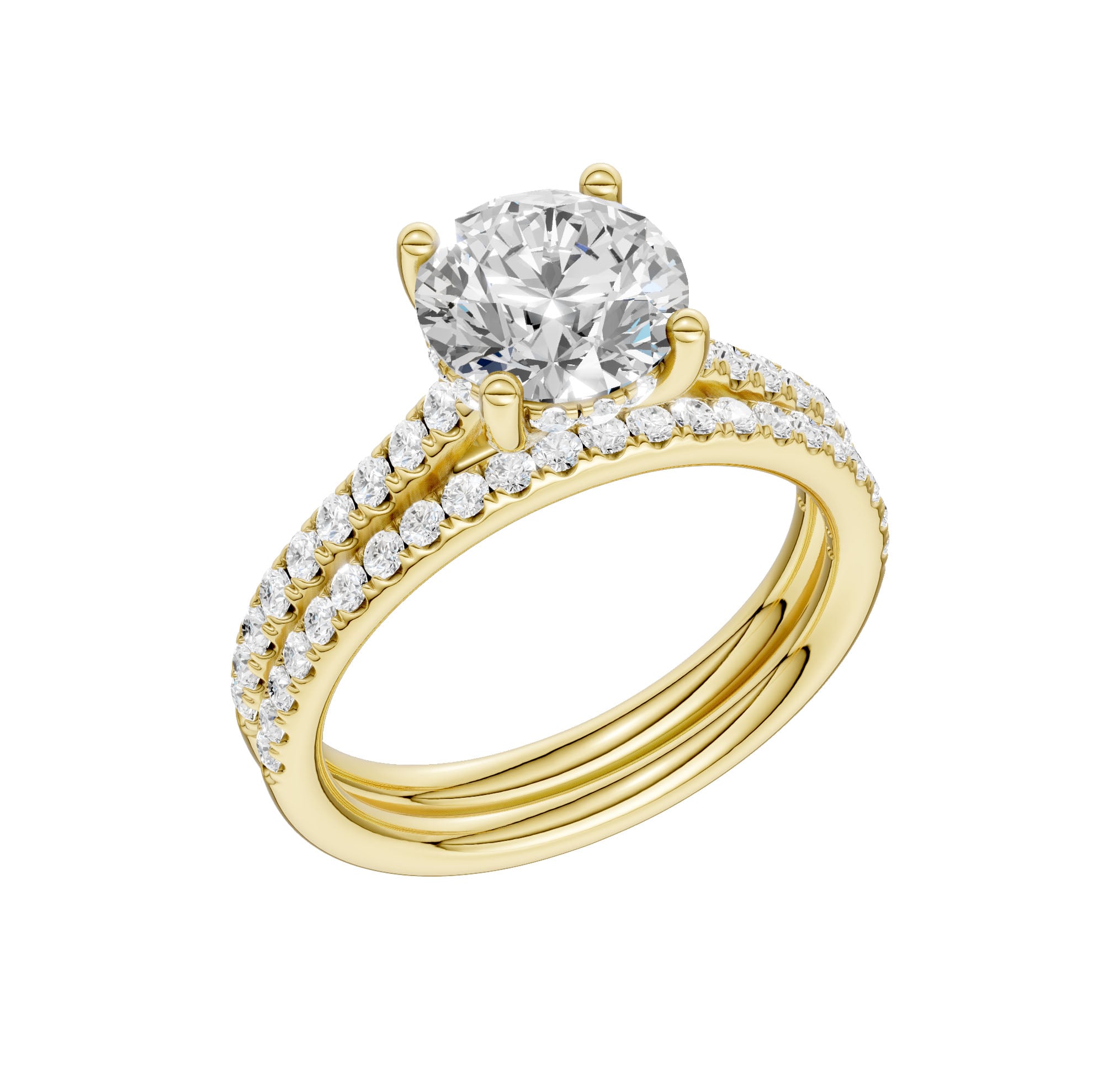 14K 2.50CT Lab Diamond Bridal Ring - Image 4