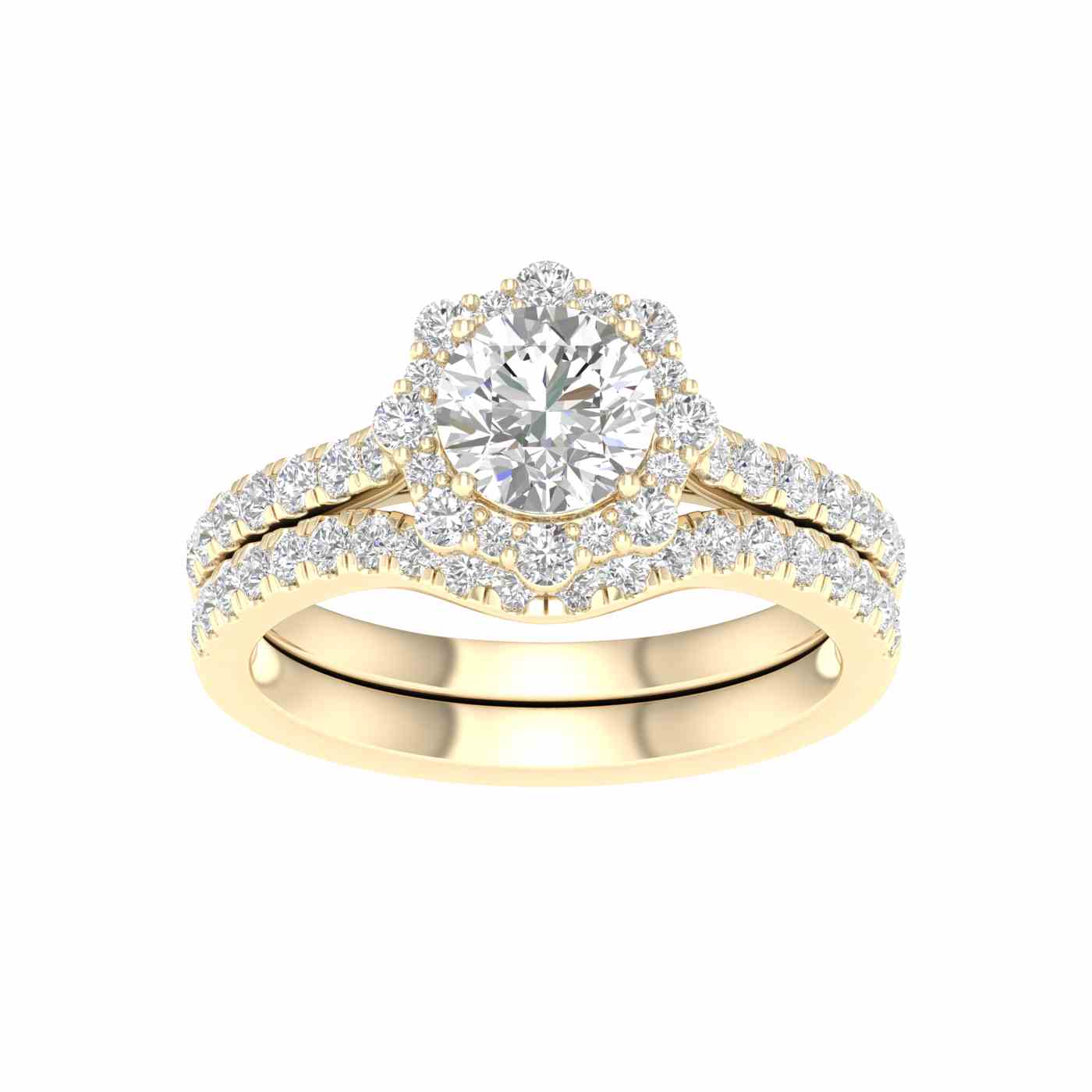 14K 1.75 CT Lab Grown Diamond Bridal Ring