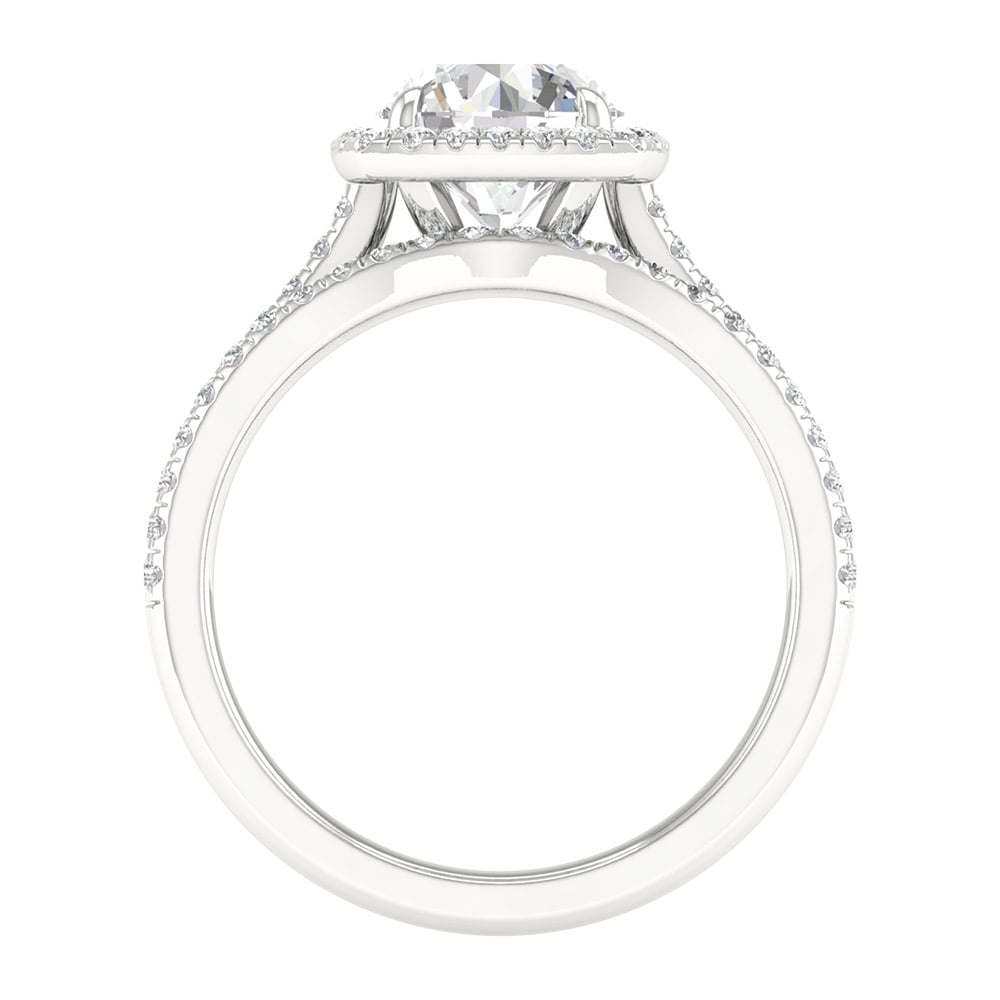 14K 1.95.00CT Certified Lab Grown Bridal Ring - Image 4