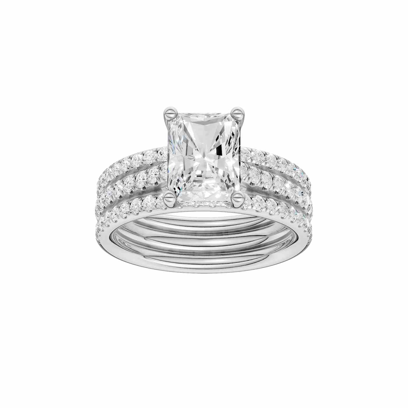 14K 2.75 CT Lab Grown Diamond Bridal Set