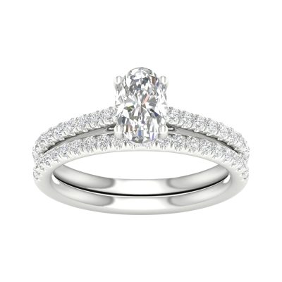 Platinum 1.50CT Lab Diamond Bridal Ring