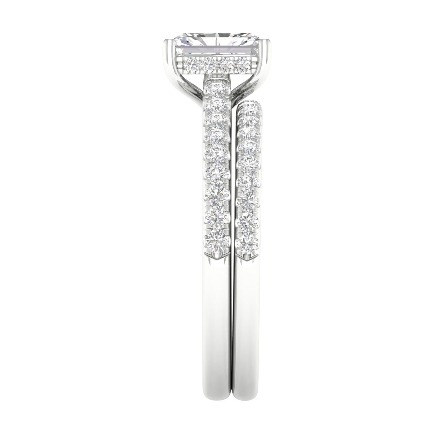 14K 1.50CT Certified Lab Grown Diamond Bridal Set - Image 2