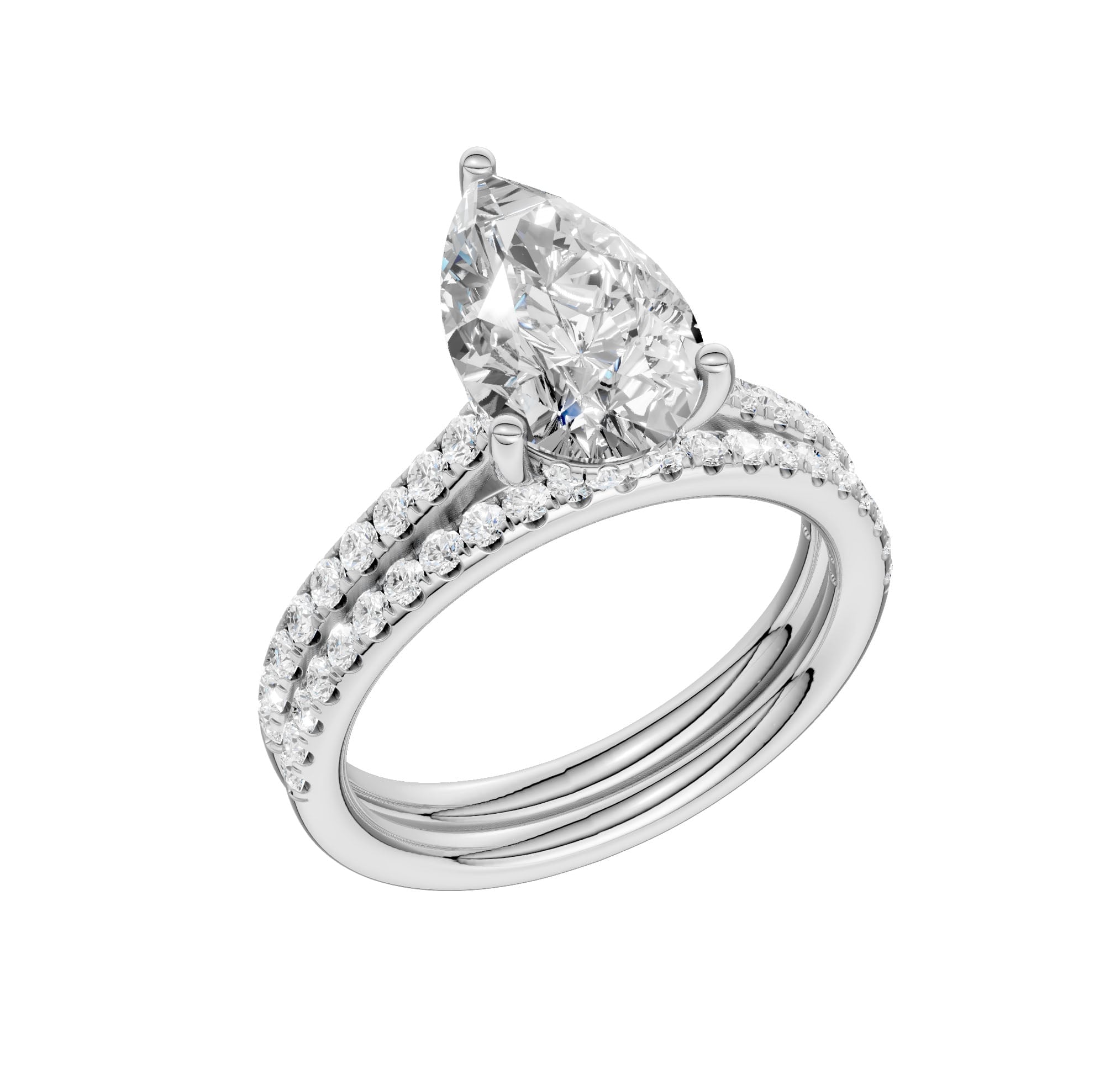 Platinum 2.50ct Lab Grown Diamond Bridal Set - Image 3