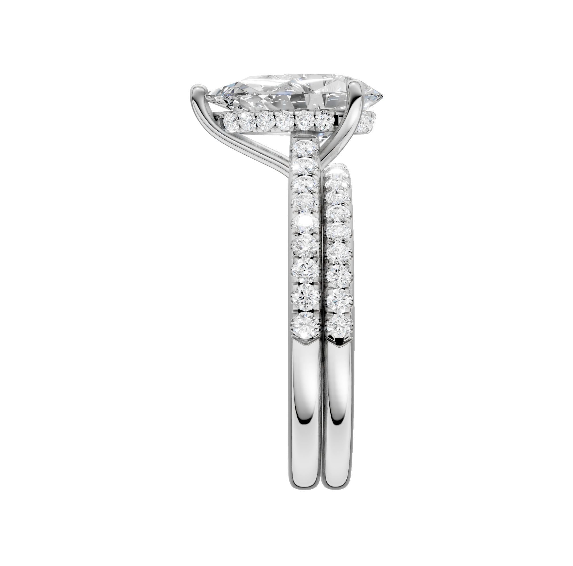 14K 2.50ct Lab Grown Diamond Bridal Set - Image 4