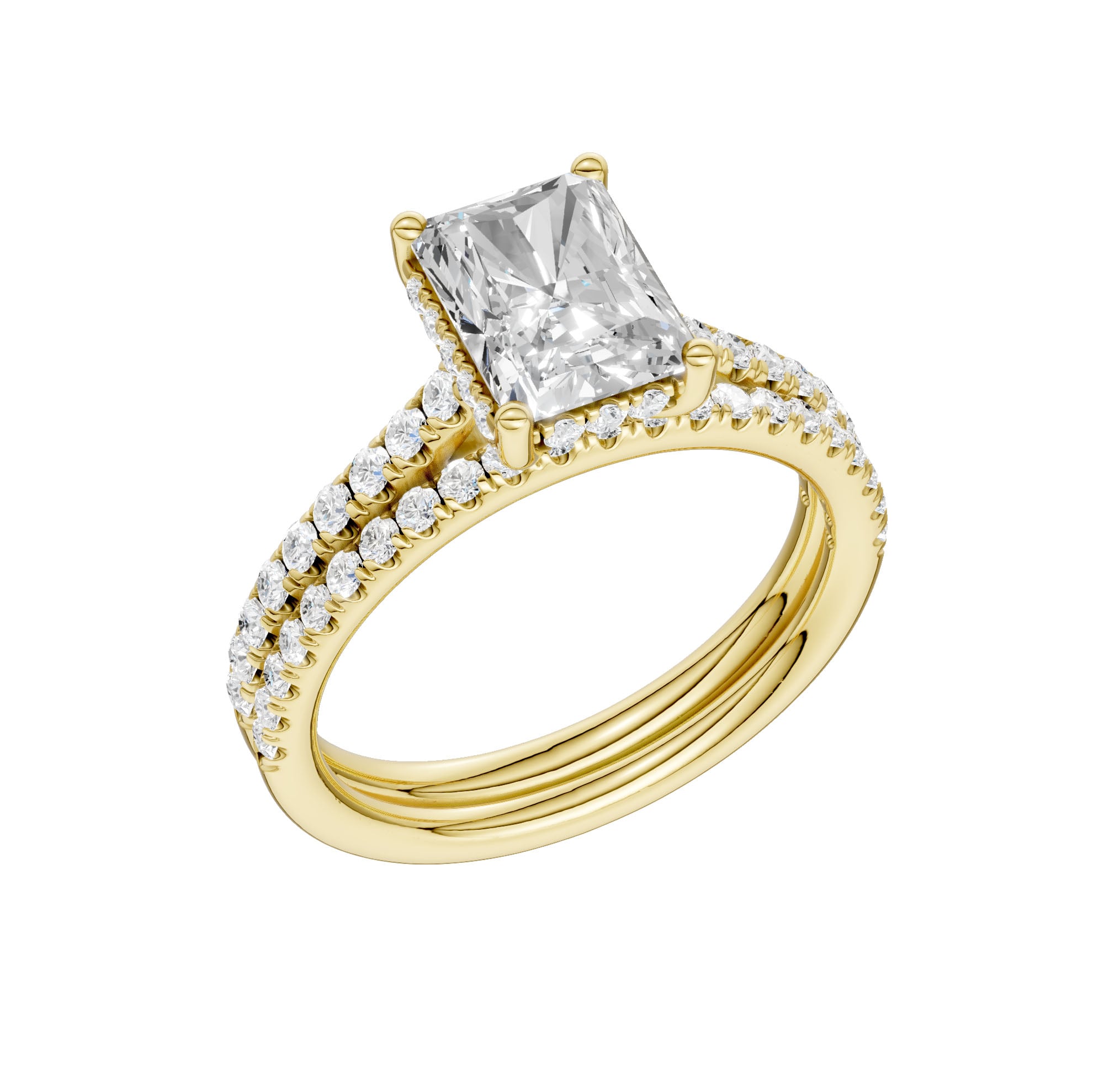 14K 2.50ct Lab Grown Diamond Bridal Set - Image 4