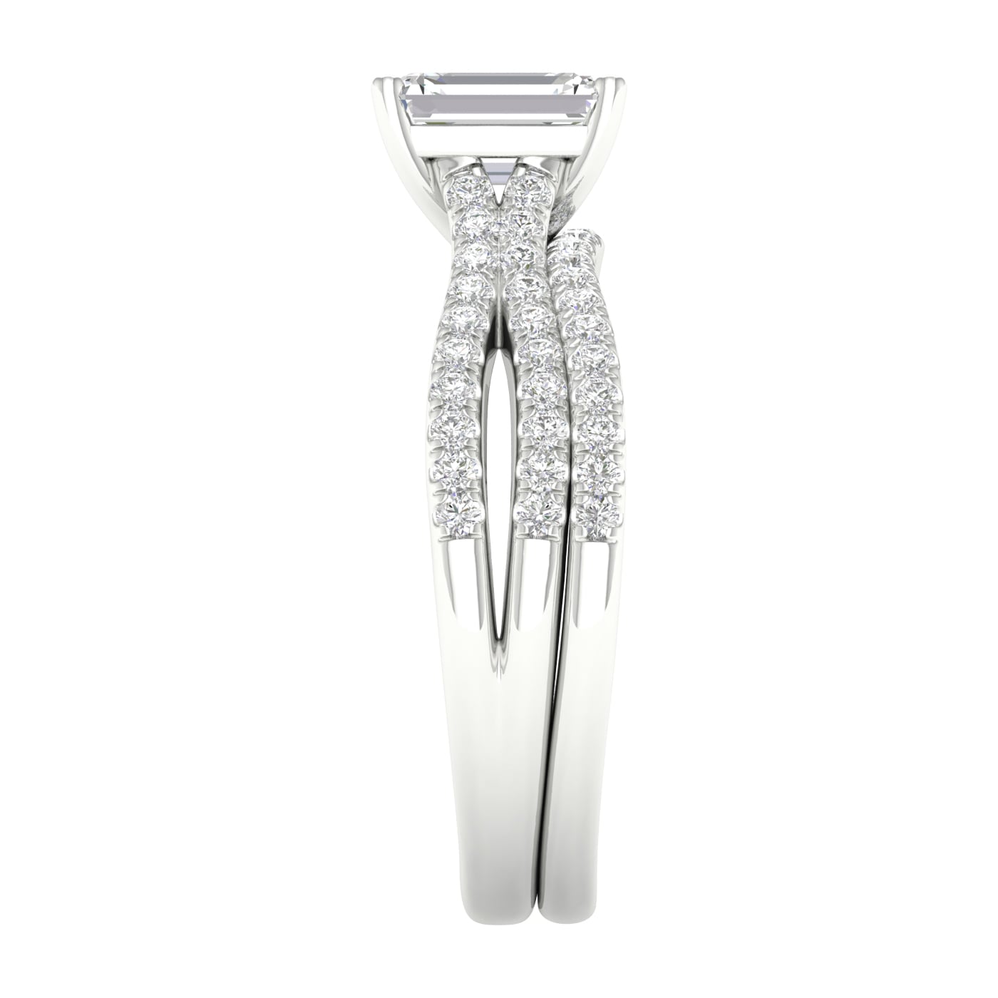 14K 1.40ct Lab Grown Diamond Bridal Set - Image 2