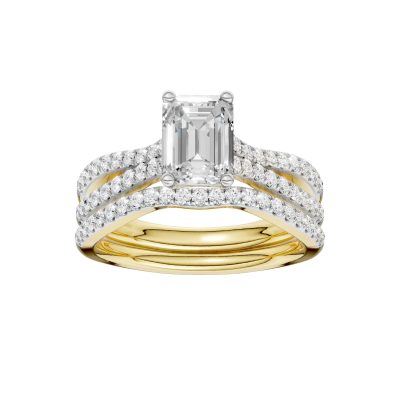 14K 1.40ct Lab Grown Diamond Bridal Set