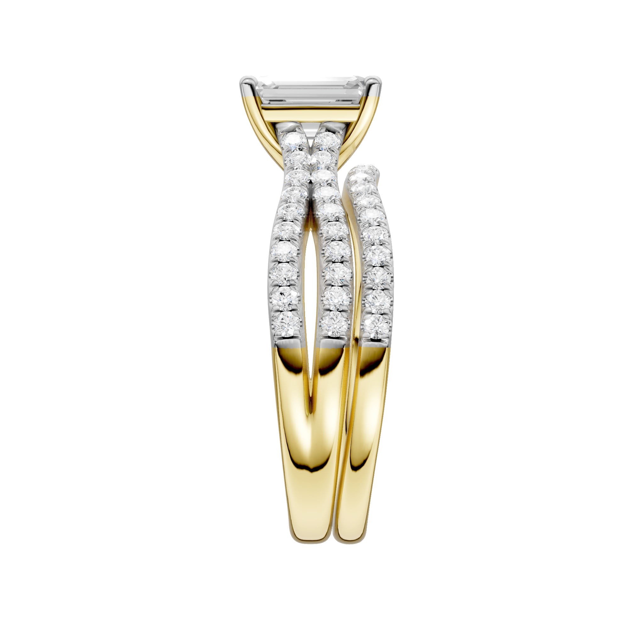 14K 1.40ct Lab Grown Diamond Bridal Set - Image 2