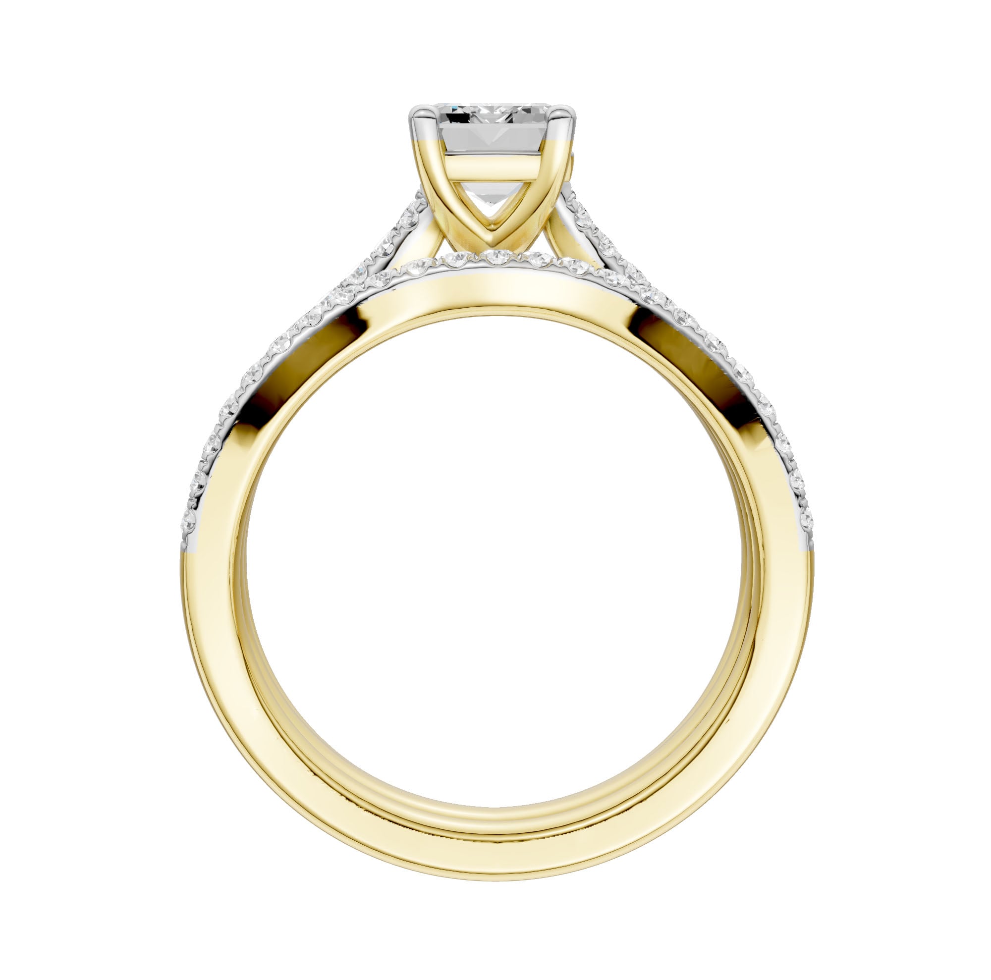 14K 1.40ct Lab Grown Diamond Bridal Set - Image 3
