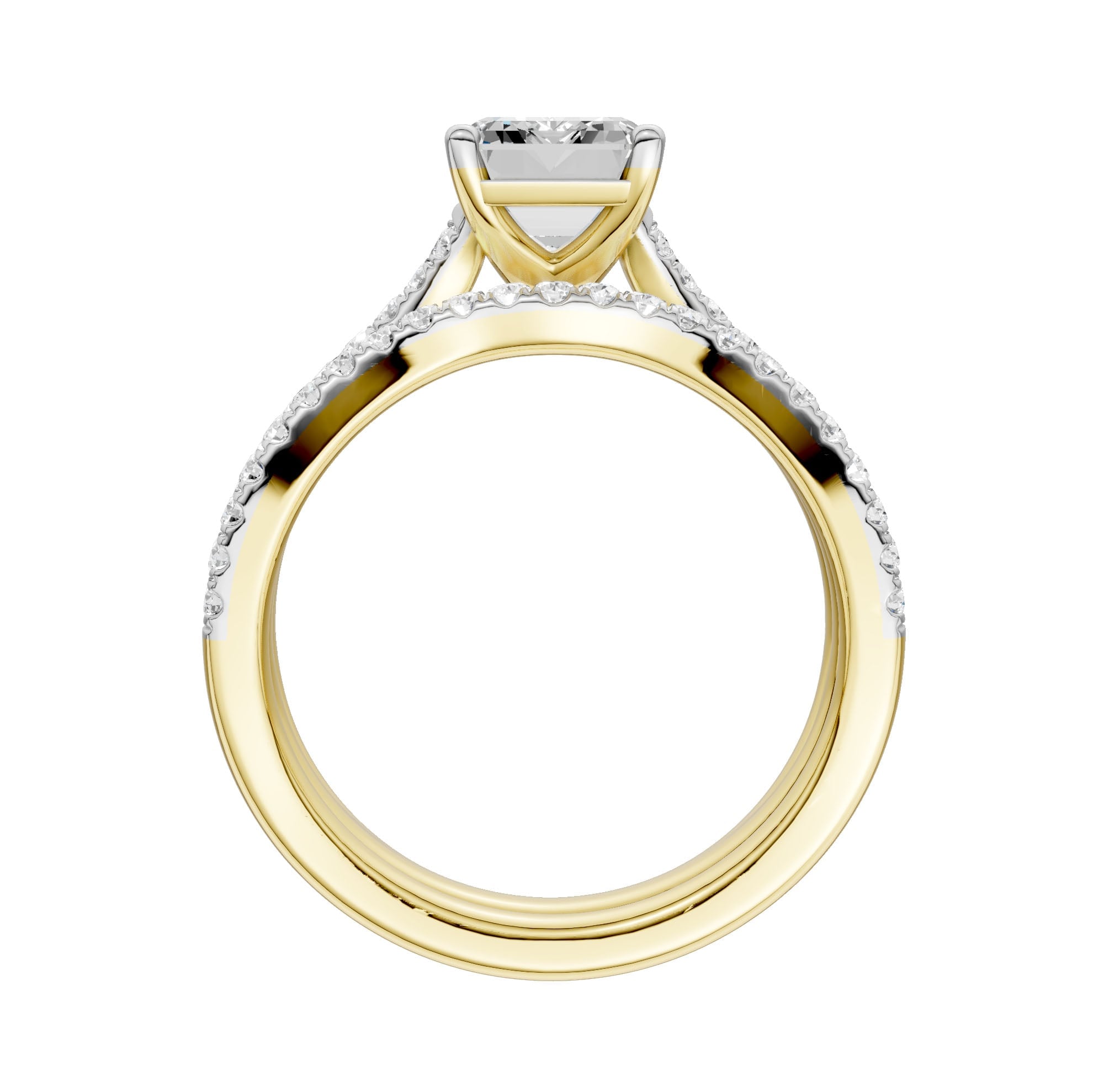 14K 2.40CT Lab Grown Diamond Bridal Set - Image 3