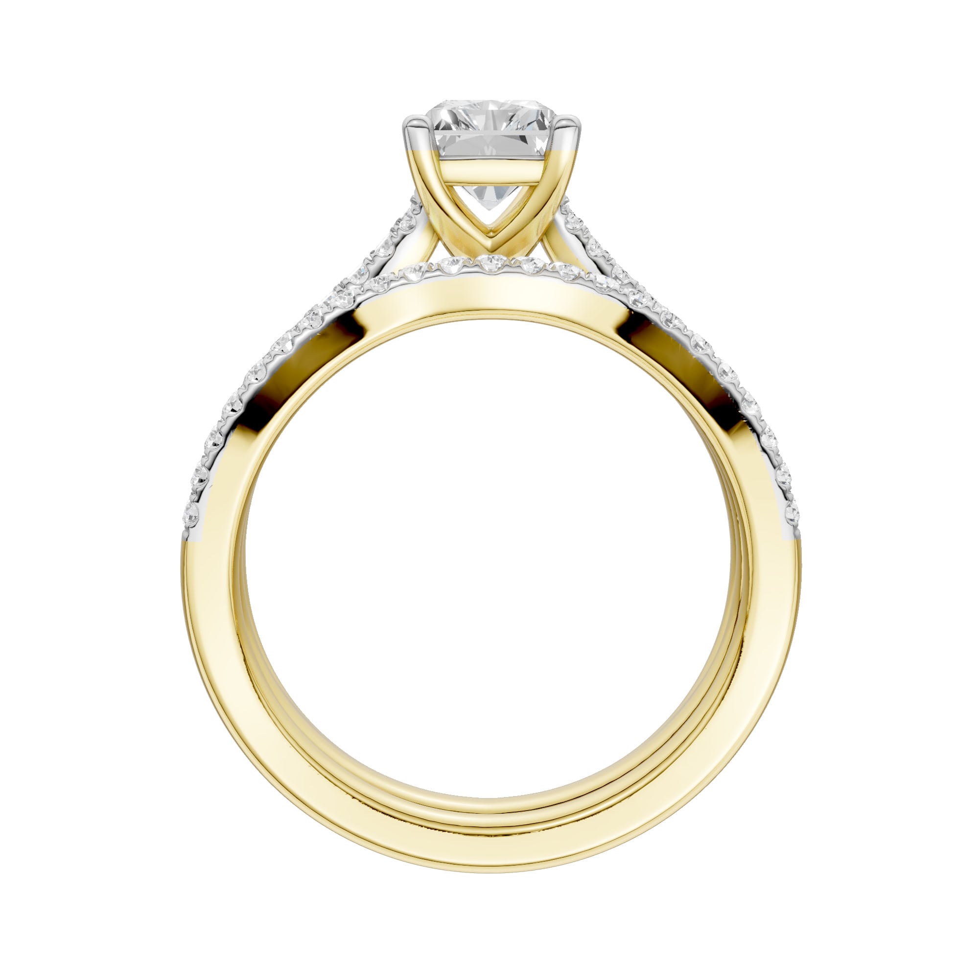 14K 1.40ct Lab Grown Diamond Bridal Set - Image 3