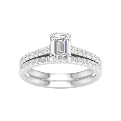 14K 1.50CT Certified Lab Grown Diamond Bridal Set