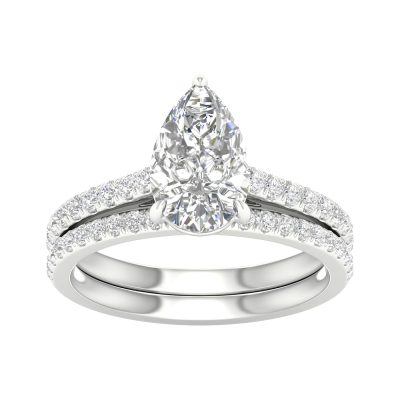 14K 2.40CT Lab Grown Bridal Set