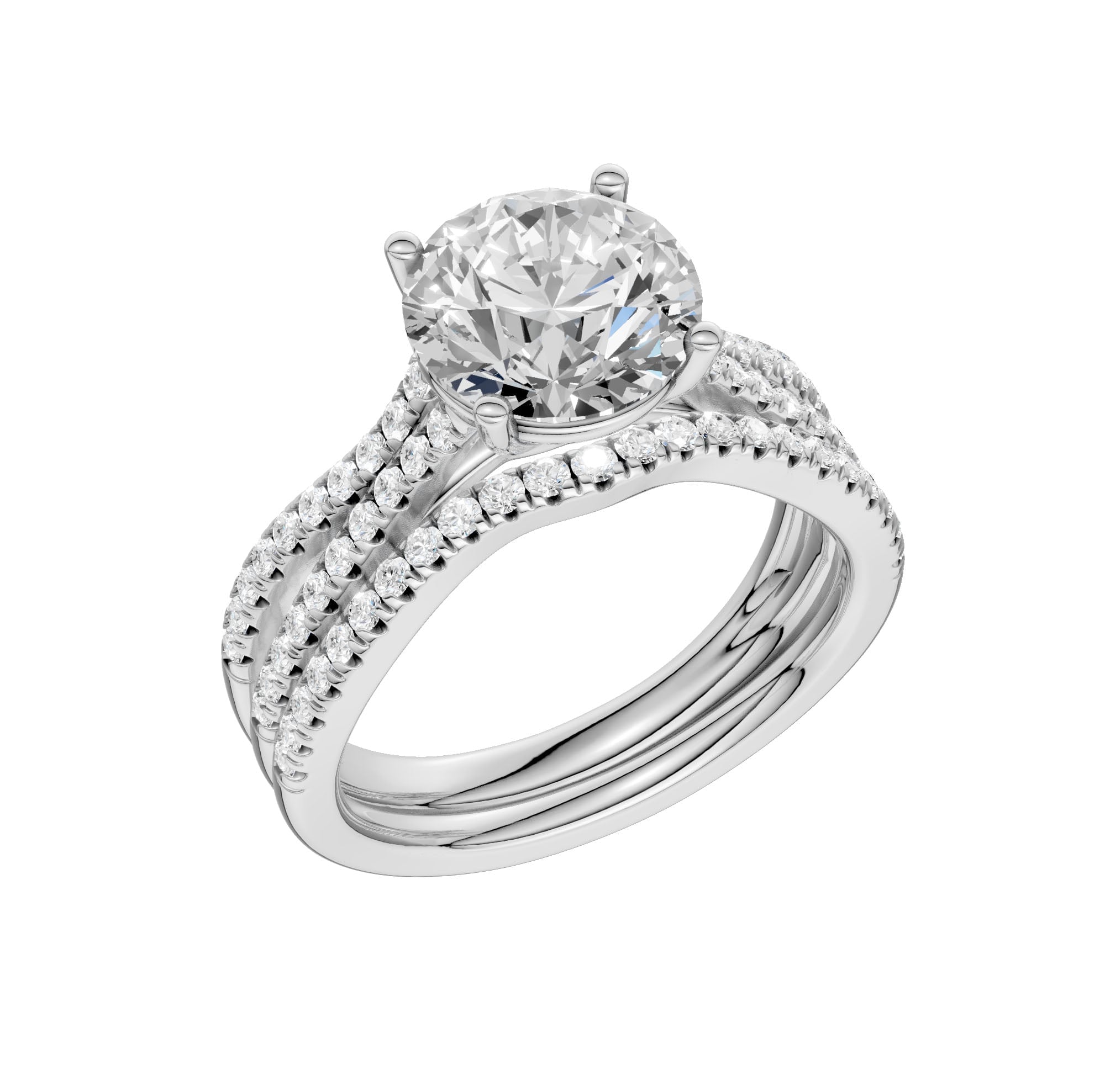 14K 2.40ct Lab Grown Diamond Bridal Set - Image 3