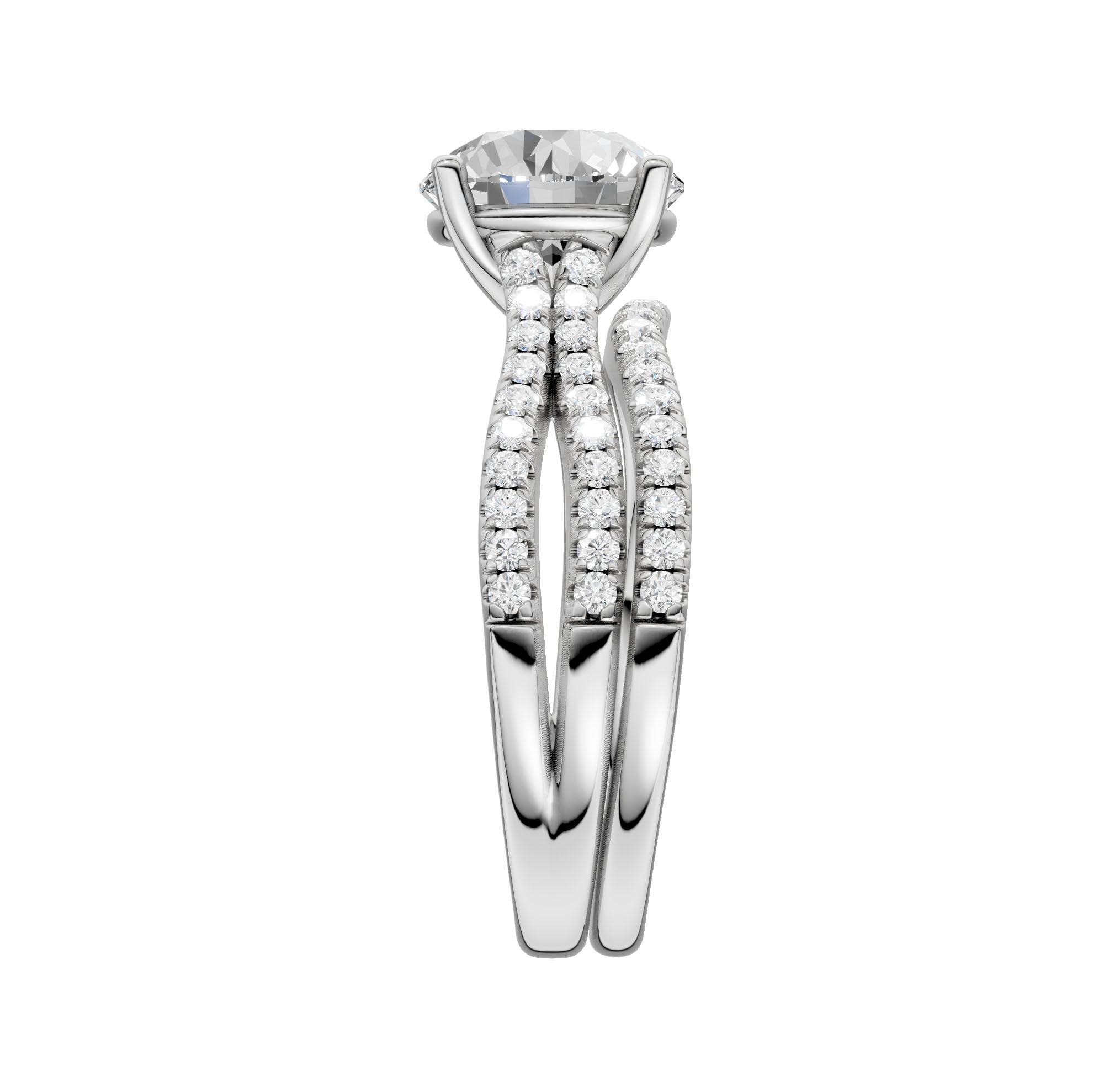 14K 2.40ct Lab Grown Diamond Bridal Set - Image 4