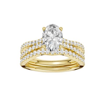 14K 1.40CT Lab Grown Bridal Set