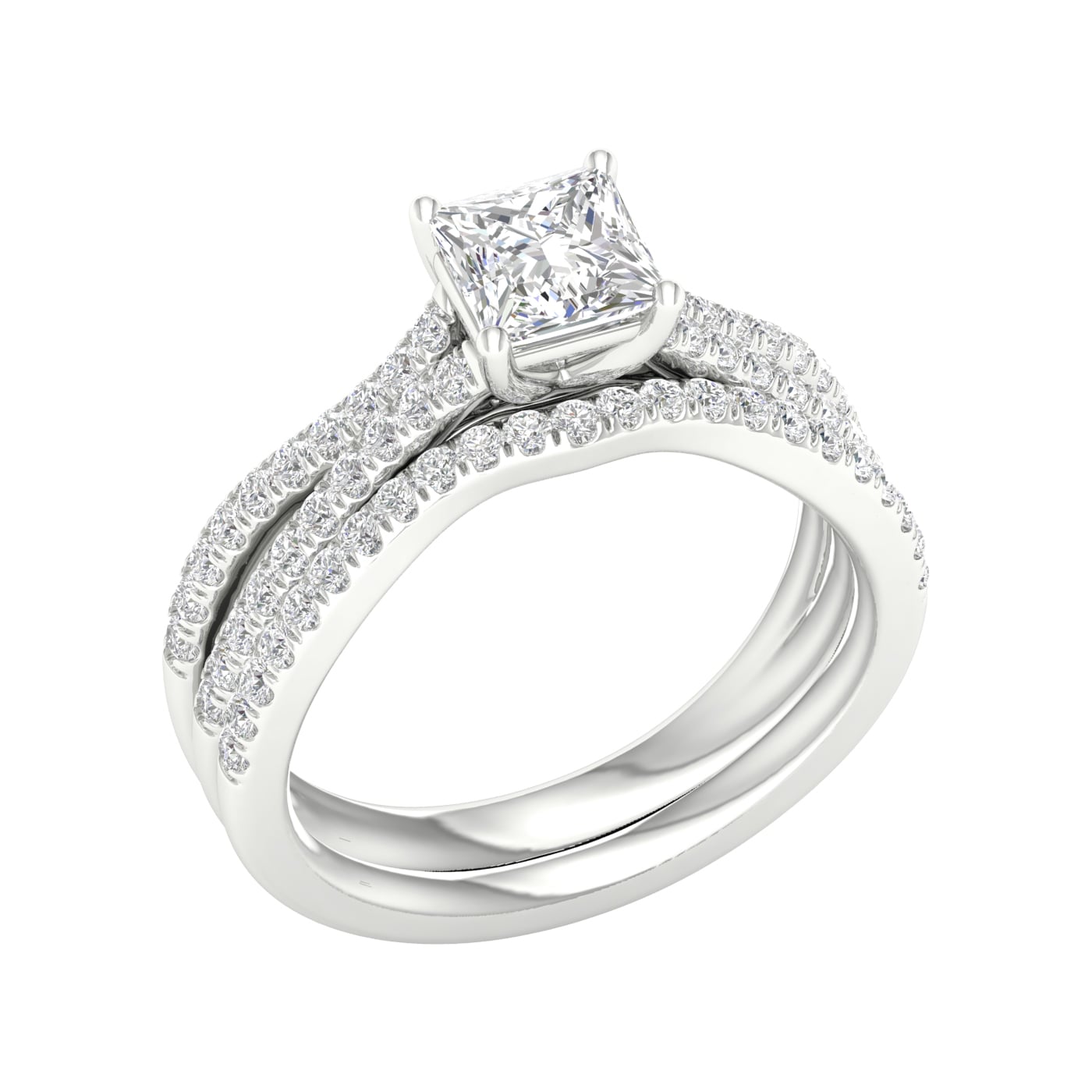 Certified Lab Grown 14K 1.40CT Diamond Bridal Set - Image 3