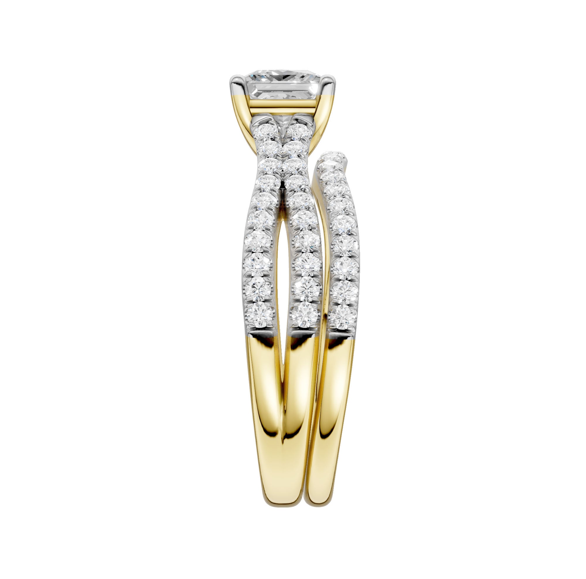 Certified Lab Grown 14K 1.40CT Diamond Bridal Set - Image 3