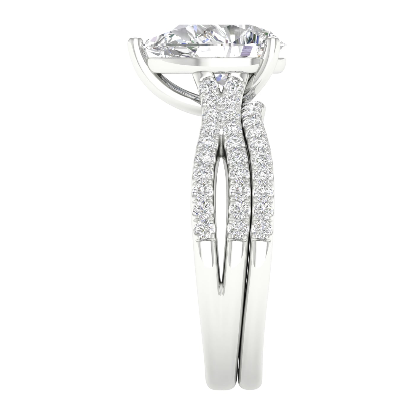 14K 2.40CT Lab Grown Diamond Bridal Set - Image 3