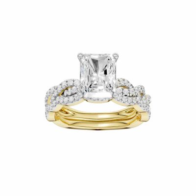 14K 2.40 CT Lab Grown Diamond Bridal Set