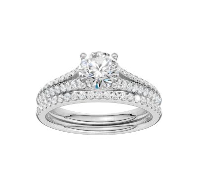 14K 1.40ct Lab Grown Diamond Bridal Set