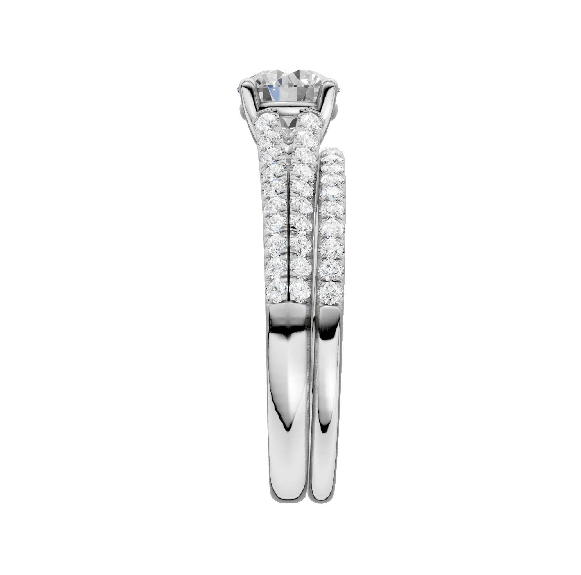 14K 1.40ct Lab Grown Diamond Bridal Set - Image 2